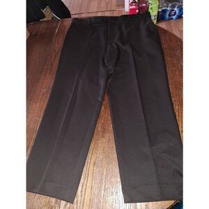 40x29 Saddlebred Brown Flat Front Pleated Leg Dress Suit Tuxedo Pants